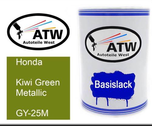 Honda, Kiwi Green Metallic, GY-25M: 500ml Lackdose, von ATW Autoteile West.